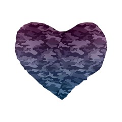 Celebration Purple Pink Grey Standard 16  Premium Flano Heart Shape Cushions