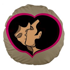 Don t Kiss With A Bloody Nose Face Man Girl Love Large 18  Premium Flano Round Cushions
