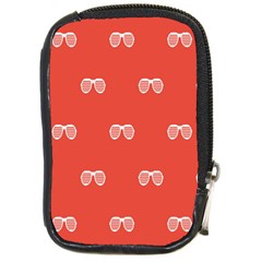 Glasses Disco Retina Red White Line Compact Camera Cases by Mariart