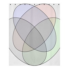 Four Way Venn Diagram Circle Shower Curtain 60  X 72  (medium) 