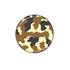 Initial Camouflage Camo Netting Brown Black Hat Clip Ball Marker by Mariart