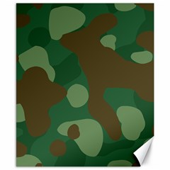 Initial Camouflage Como Green Brown Canvas 8  X 10  by Mariart