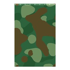 Initial Camouflage Como Green Brown Shower Curtain 48  X 72  (small)  by Mariart