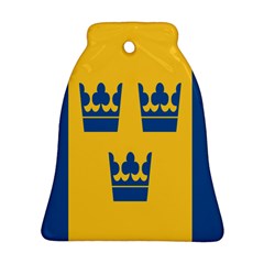 King Queen Crown Blue Yellow Bell Ornament (two Sides) by Mariart