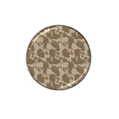 Initial Camouflage Brown Hat Clip Ball Marker by Mariart