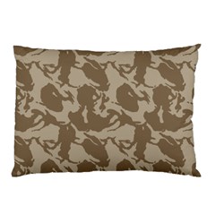 Initial Camouflage Brown Pillow Case by Mariart