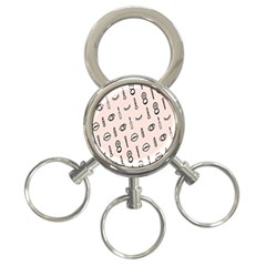 Makeup Tools Eye Mirror Pink Lip 3-ring Key Chains by Mariart