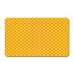 Polka Dot Orange Yellow Magnet (rectangular)
