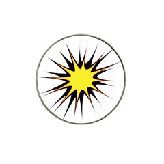 Spot Star Yellow Black White Hat Clip Ball Marker (4 Pack)