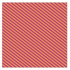 Striped Purple Orange Large Satin Scarf (square)