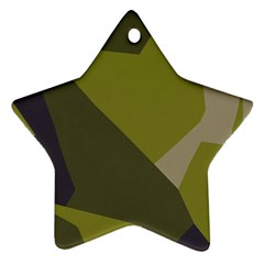 Unifom Camuflage Green Frey Purple Falg Ornament (star) by Mariart
