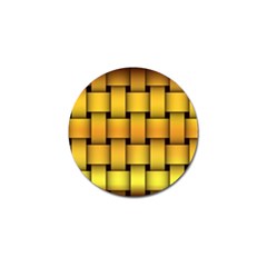 Rough Gold Weaving Pattern Golf Ball Marker (4 Pack) by Simbadda