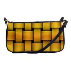 Rough Gold Weaving Pattern Shoulder Clutch Bags by Simbadda