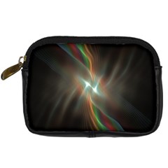 Colorful Waves With Lights Abstract Multicolor Waves With Bright Lights Background Digital Camera Cases by Simbadda