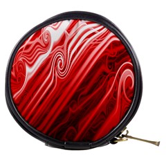 Red Abstract Swirling Pattern Background Wallpaper Mini Makeup Bags by Simbadda