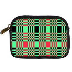 Bright Christmas Abstract Background Christmas Colors Of Red Green And Black Make Up This Abstract Digital Camera Cases by Simbadda