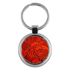 Orange Abstract Background Key Chains (round)  by Simbadda