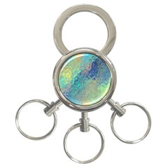 Colorful Patterned Glass Texture Background 3-ring Key Chains by Simbadda