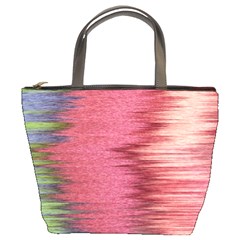 Rectangle Abstract Background In Pink Hues Bucket Bags by Simbadda