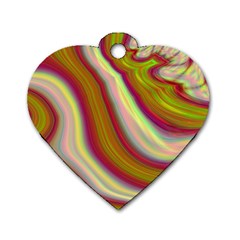 Artificial Colorful Lava Background Dog Tag Heart (one Side) by Simbadda