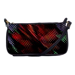 Abstract Green And Red Background Shoulder Clutch Bags