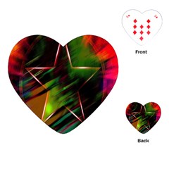 Colorful Background Star Playing Cards (heart)  by Simbadda