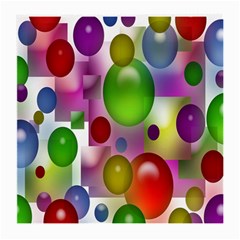 Colored Bubbles Squares Background Medium Glasses Cloth by Nexatart