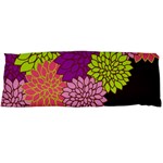 Floral Card Template Bright Colorful Dahlia Flowers Pattern Background Body Pillow Case Dakimakura (Two Sides)