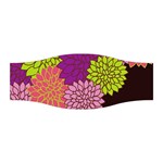 Floral Card Template Bright Colorful Dahlia Flowers Pattern Background Stretchable Headband