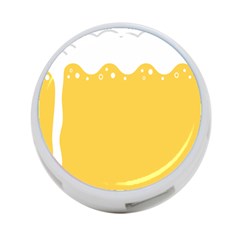 Beer Foam Yellow White 4-port Usb Hub (one Side) by Mariart