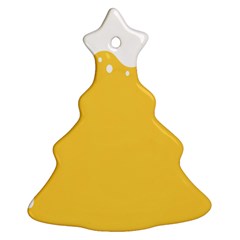 Beer Foam Yellow White Christmas Tree Ornament (two Sides) by Mariart