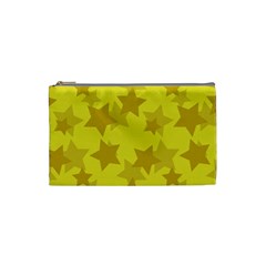Yellow Star Cosmetic Bag (small)  by Mariart