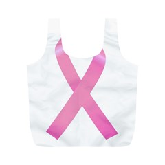 Breast Cancer Ribbon Pink Full Print Recycle Bags (m)  by Mariart
