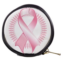 Breast Cancer Ribbon Pink Girl Women Mini Makeup Bags