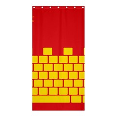 Firewall Bridge Signal Yellow Red Shower Curtain 36  X 72  (stall)  by Mariart