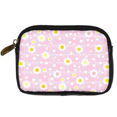 Flower Floral Sunflower Pink Yellow Digital Camera Cases by Mariart
