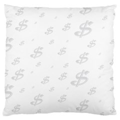 Dollar Sign Transparent Large Cushion Case (two Sides) by Mariart