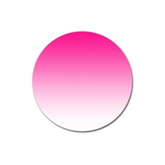 Gradients Pink White Magnet 3  (round)