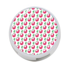 Fruit Pink Green Mangosteen 4-port Usb Hub (one Side) by Mariart