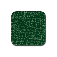 Formula Number Green Board Rubber Coaster (square)  by Mariart