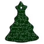 Formula Number Green Board Christmas Tree Ornament (Two Sides) Front
