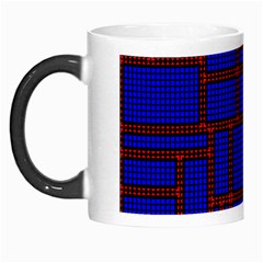 Line Plaid Red Blue Morph Mugs by Mariart