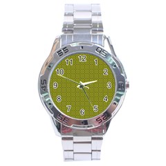 Royal Green Vintage Seamless Flower Floral Stainless Steel Analogue Watch by Mariart