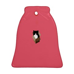 Minimalism Cat Pink Animals Bell Ornament (two Sides)