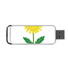Sunflower Floral Flower Yellow Green Portable Usb Flash (one Side)