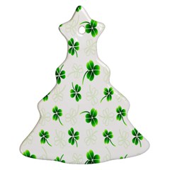 Leaf Green White Ornament (christmas Tree)  by Mariart