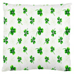 Leaf Green White Large Cushion Case (two Sides) by Mariart
