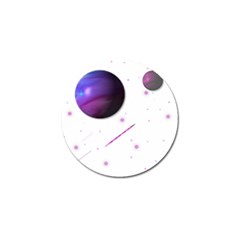 Space Transparent Purple Moon Star Golf Ball Marker by Mariart