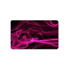 Abstract Pink Smoke On A Black Background Magnet (name Card) by Nexatart