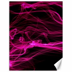Abstract Pink Smoke On A Black Background Canvas 12  X 16   by Nexatart